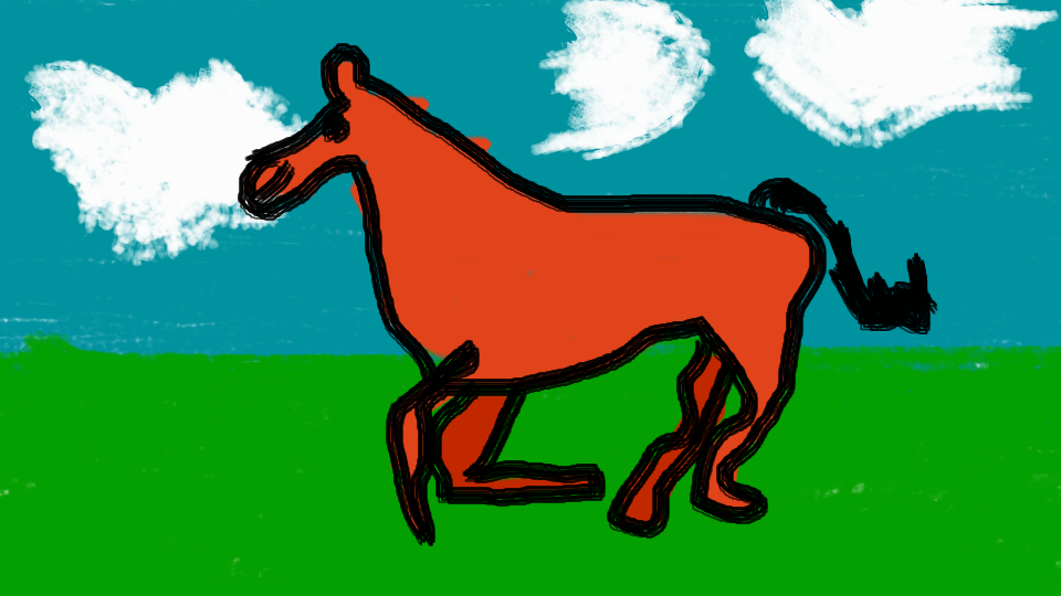 A running horse